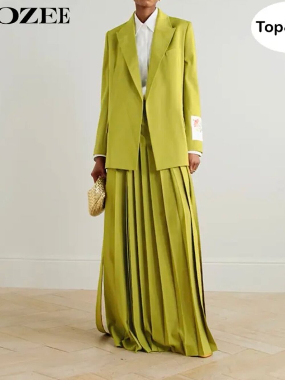 Women's 2-Piece minimalist polyester-spandex suit set